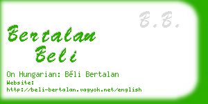 bertalan beli business card